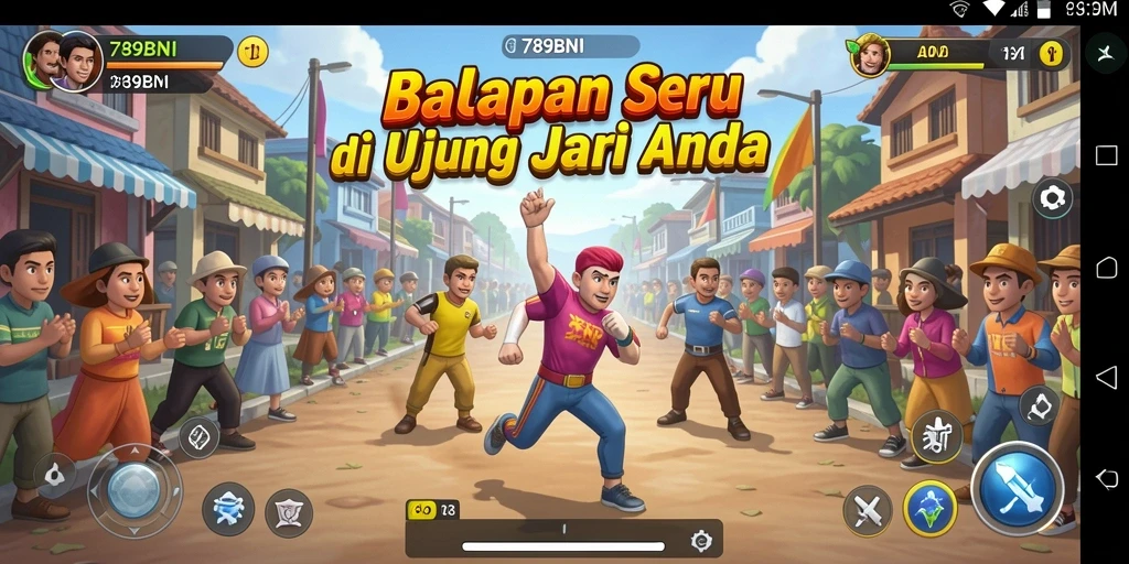 Screenshot gameplay 789BNI yang menampilkan balapan seru dan mendebarkan.
