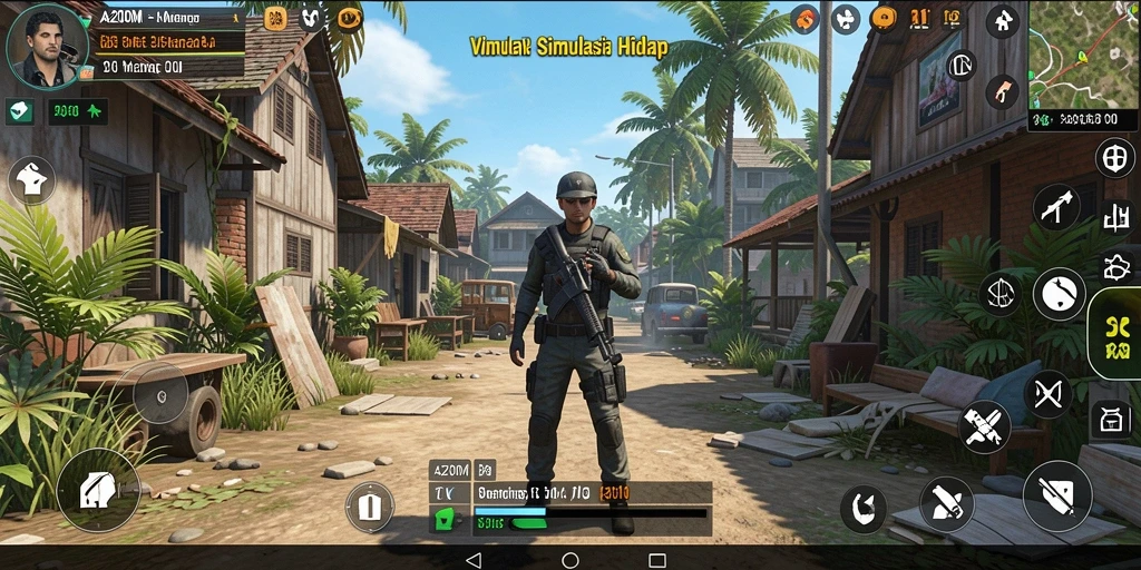 Tangkapan layar utama A200M menampilkan gameplay simulasi yang menarik.