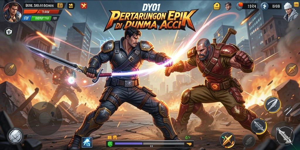 Tangkapan layar menunjukkan aksi pertarungan yang mendebarkan di DY01.
