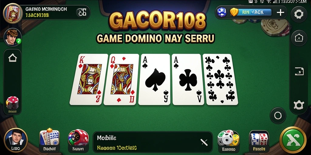 Screenshot gameplay GACOR108 yang menunjukkan keseruan bermain domino.