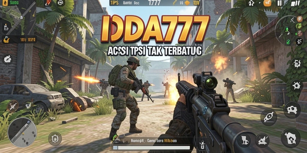 Screenshot utama IDA777 menampilkan aksi tembak menembak yang mendebarkan.