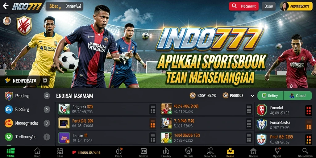 Screenshot INDO777 menampilkan tampilan taruhan olahraga yang menarik.