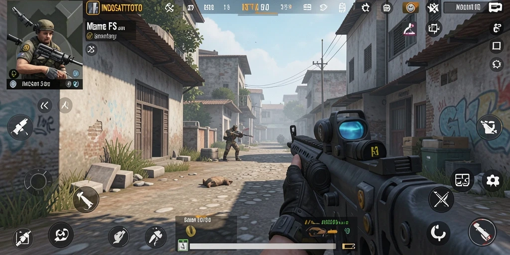 Tampilan gameplay seru di INDOSATTOTO dengan pertempuran intens.