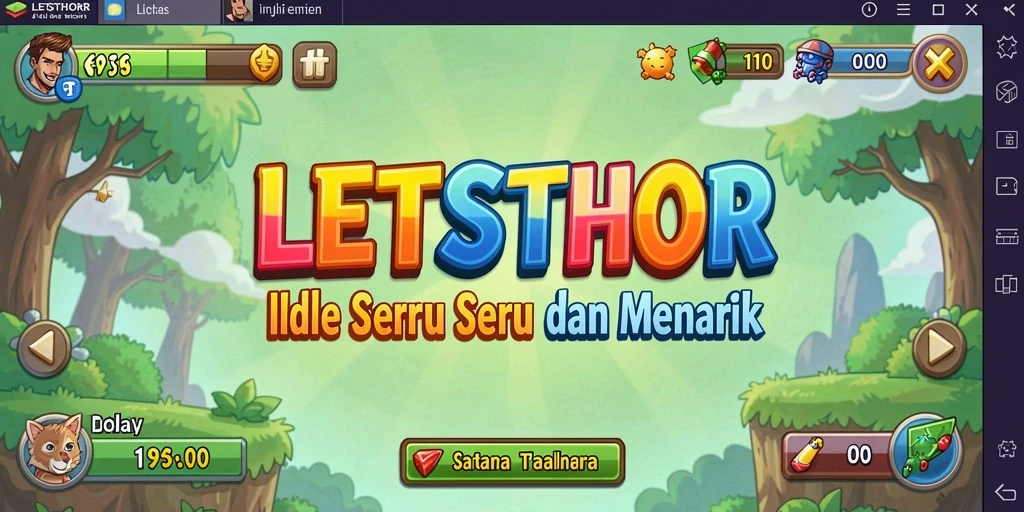 Tampilan gameplay LETSTHOR yang menarik dan penuh aksi Idle.