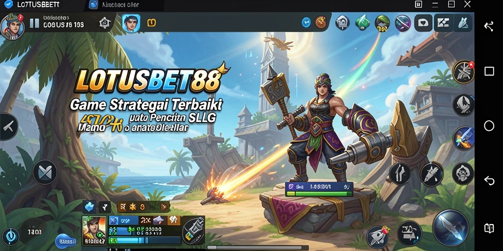 Tangkapan layar gameplay LOTUSBET88 yang menampilkan pertempuran seru dan strategi cerdas.