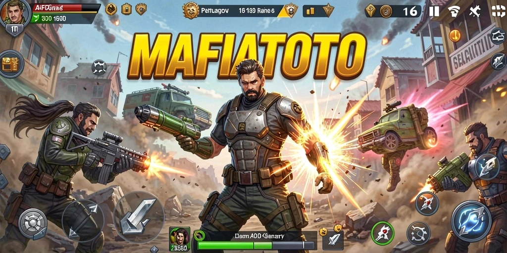 Tampilan gameplay mendebarkan di MAFIATOTO dengan aksi intens.