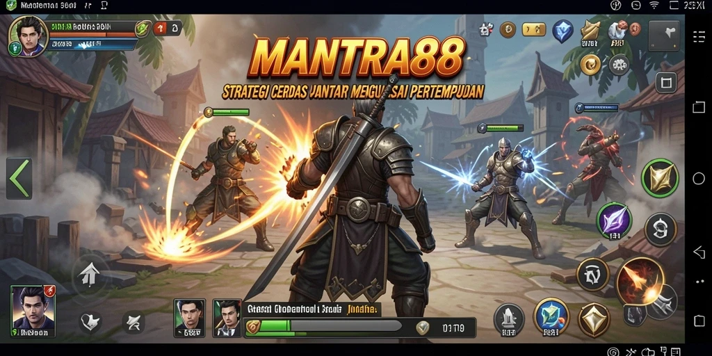 Screenshot gameplay MANTRA88 menampilkan pertempuran strategi yang mendebarkan.