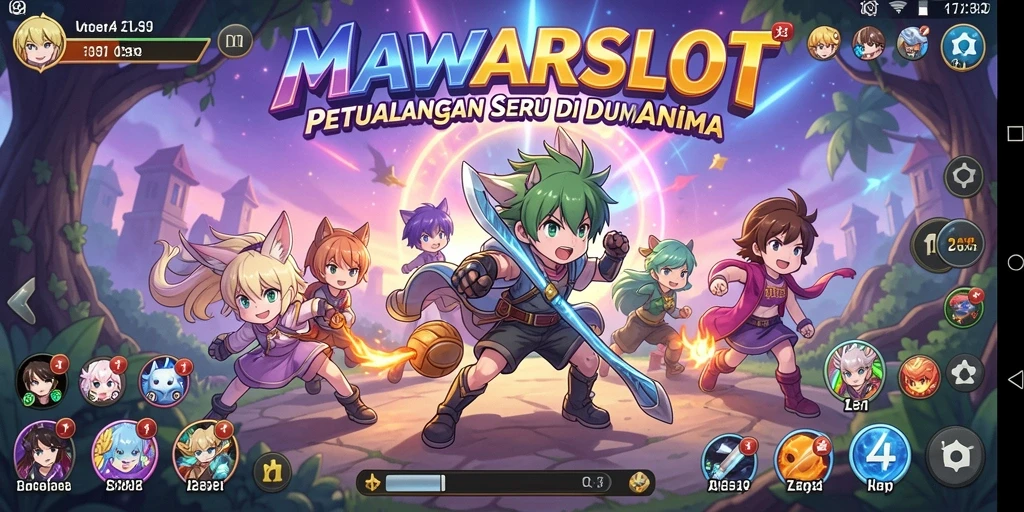 Tampilan gameplay seru dalam dunia Anime di MAWARSLOT.