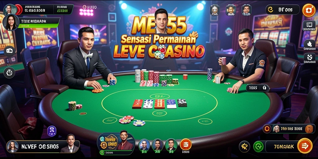 Tampilan gameplay Live Casino yang mendebarkan dari ME355.