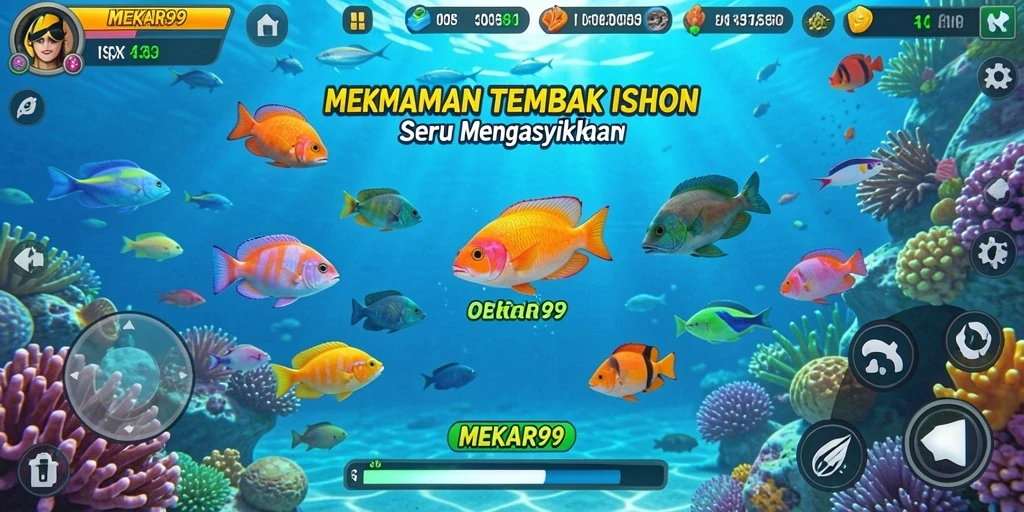 Gameplay seru Tembak Ikan dalam MEKAR99.