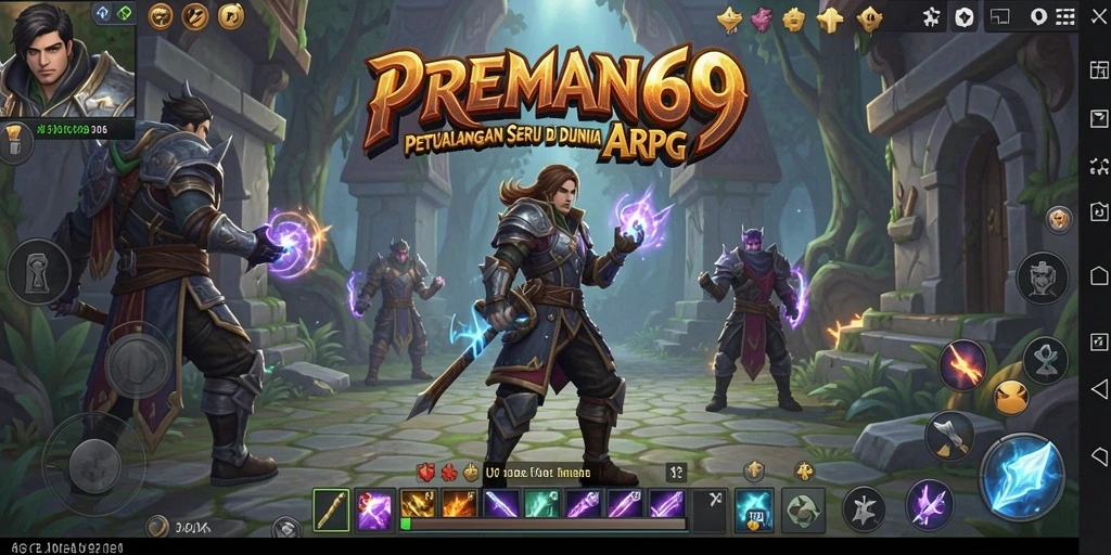 Tampilan gameplay PREMAN69 yang seru dengan aksi pertarungan yang intens.