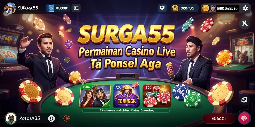 Tampilan gameplay seru dan interaktif di SURGA55 Live Casino.