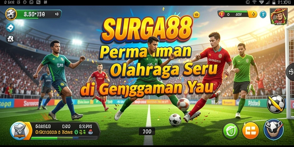 Tangkapan layar dari gameplay SURGA88 yang menampilkan aksi olahraga yang mendebarkan.