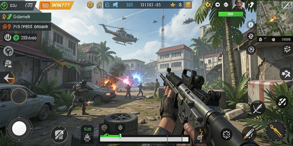 Screenshot gameplay yang mendebarkan dari WIN777.